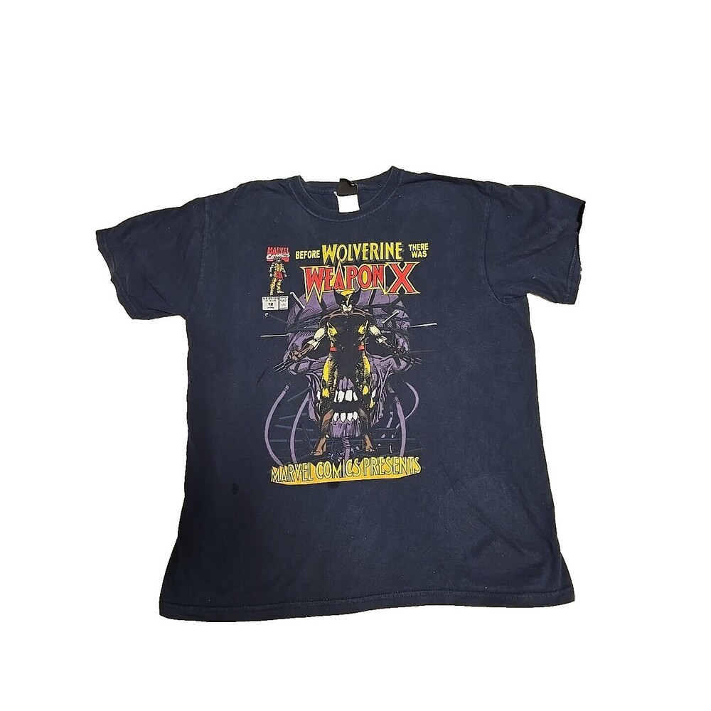 Vintage Mad Engine Marve Comics #72 Wolverine Weapon X T Shirt Size MEDIUM BLACK